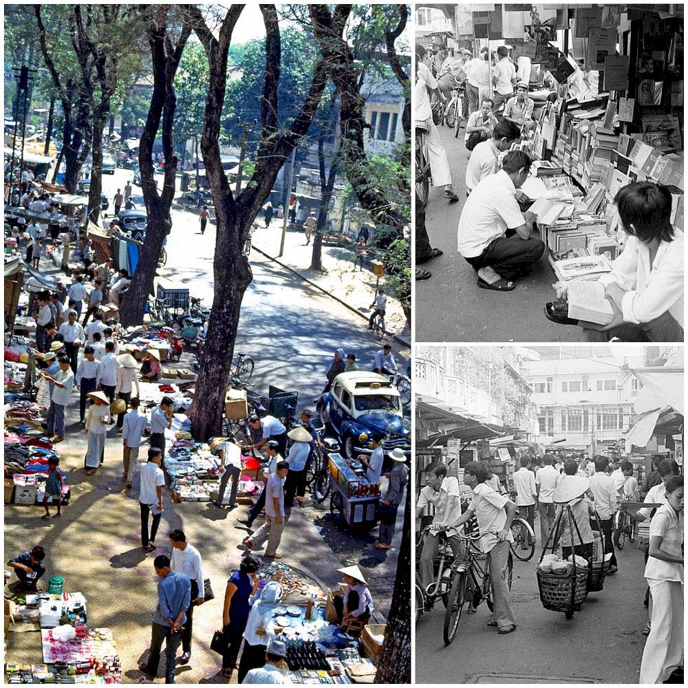 This vintage photo of the street recalls an old Saigon, marked by historical transitions through the ages 